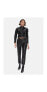 ფოტო #2 პროდუქტის Women's Cropped Leather Jacket, Black