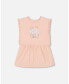 Girl Tunic With Frills And Print Blush Pink - Child