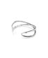 ფოტო #2 პროდუქტის Infinity, White, Rhodium Plated Hyperbola Cuff Bracelet