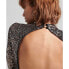 SUPERDRY Long Sleeves Backless Sparkly Midi Dress