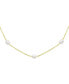 Фото #3 товара Tarnish Resistant 14K Gold-Plated Adjustable Station Cultured Freshwater Pearl Necklace