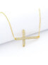 ფოტო #2 პროდუქტის Pave Horizontal Cross Pendant