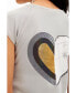 ფოტო #4 პროდუქტის Women's Shiny heart T-shirt