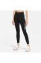 Фото #4 товара Леггинсы женские Nike One Dri-fit черного цвета со средней посадкой и длиной 7/8 DM7272-010