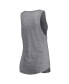 Women's Heathered Gray Atlanta United FC Quality Time Open Scoop Neck Tri-Blend Tank Top