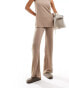 Фото #5 товара Vero Moda wide leg ribbed jersey trouser co-ord in beige