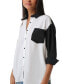 Фото #3 товара Women's Colorblocked Button-Up Blouse