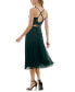 ფოტო #2 პროდუქტის Juniors' Cutout Tie-Back Pleated Midi Dress