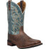 Фото #2 товара Laredo Bisbee Square Toe Cowboy Mens Blue, Brown Casual Boots 7838