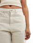 Фото #5 товара Threadbare Leon denim jorts in off white