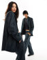 Фото #6 товара Reclaimed Vintage unisex washed oversized cord blazer in charcoal co-ord