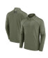 Men's Olive Wisconsin Badgers OHT Military-Inspired Appreciation Titan Raglan Quarter-Zip Jacket
