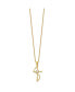 Фото #1 товара Chisel yellow IP-plated CZ Cross Pendant Cable Chain Necklace