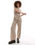 Reclaimed Vintage straight leg trouser in linen look pinstripe co-ord Nadelstreifen, 42 - фото #1