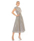 ფოტო #1 პროდუქტის Women's Ieena Metallic Cap Sleeve Tea-Length Dress