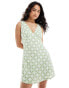 Фото #1 товара ONLY mini geo print dress in sage green