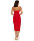 Women's Corset Strapless Midi Dress