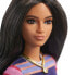 Фото #3 товара Кукла Barbie Игра с модой 147 ,Барби брюнетка в полосатом платье, GYB02