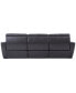 Фото #7 товара Gabrine 3-Pc. Leather Sofa with 2 Power Recliners, Created for Macy's