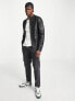 Фото #7 товара Jack & Jones Essentials faux leather biker jacket in black