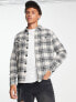 New Look check overshirt in mono