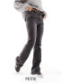 Фото #1 товара Stradivarius Petite straight bootcut jean in black wash
