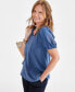 Фото #2 товара Women's Embroidery Vacay Top, Created for Macy's