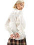 Labelrail x Dyspnea rodeo shimmer blouse in off-white Белый, UK 16 - фото #5