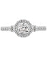 Фото #3 товара Diamond Halo Engagement Ring (1 ct. t.w.) in 14k White Gold