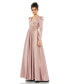 Фото #1 товара Women's Satin Long Sleeve V Neck A Line Gown
