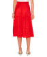 Women's Solid-Color Tiered Pull-On Skirt