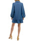 ფოტო #5 პროდუქტის Juniors' Rhinestone-Detail Long-Sleeve Collared Dress