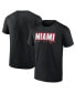 Фото #1 товара Men's Black Miami Heat Box Out T-Shirt