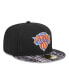 ფოტო #2 პროდუქტის Men's Black New York Knicks Coral Reef Visor 59FIFTY Fitted Hat