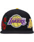 Фото #3 товара Men's Black Los Angeles Lakers Roses Snapback Hat