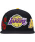 Men's Black Los Angeles Lakers Roses Snapback Hat