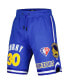 Men's Stephen Curry Royal Golden State Warriors Player Name and Number Shorts