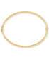 ფოტო #3 პროდუქტის Textured Disco-Cut Hinged Bangle Bracelet in 10k Gold