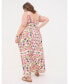 ფოტო #2 პროდუქტის Plus Size Carmen Trail Marks Maxi Dress