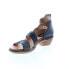 Фото #7 товара Miz Mooz Caine P63002 Womens Black Leather Hook & Loop Heeled Sandals Shoes