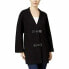 JM Collection Women's Wool Buckle Front Jacket Black S