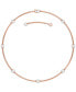 Фото #1 товара Swarovski rose Gold-Tone Crystal Station Choker Necklace, 15" + 2" extender