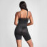 ASSETS by SPANX Women's Feminine Shaping Mid-Thigh Bodysuit - Black XL