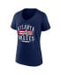 Фото #1 товара Women's Atlanta Braves Americana V-Neck T-Shirt