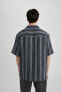 Фото #8 товара Рубашка мужская Defacto Relax Fit полосатая модель B6563ax24sm
