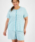 Фото #3 товара Plus Size Cotton Floral Bermuda Pajamas Set, Created for Macy's