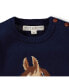ფოტო #3 პროდუქტის Baby Girls Horse Intarsia Pullover Sweater