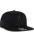 Фото #1 товара Бейсболка Snapback ’47 Brand Oakland Athletics чернаяаторая