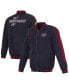 ფოტო #1 პროდუქტის Men's Navy Philadelphia 76ers 2023/24 City Edition Nylon Full-Zip Bomber Jacket