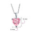 Фото #3 товара Timeless Elegance: Pink 5CT Heart-Shaped Solitaire Pendant Necklace - Sterling Silver CZ Cubic Zirconia For Women